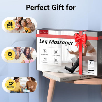 Comfytemp Air Compression Leg Massager for Circulation and Pain Relief FSA | Cordless & Rechargeable, Recovery for Varicose Veins, RLS, Foot and Calf Compression Boots, HSA Eligible (Fit Calf 13"~19")