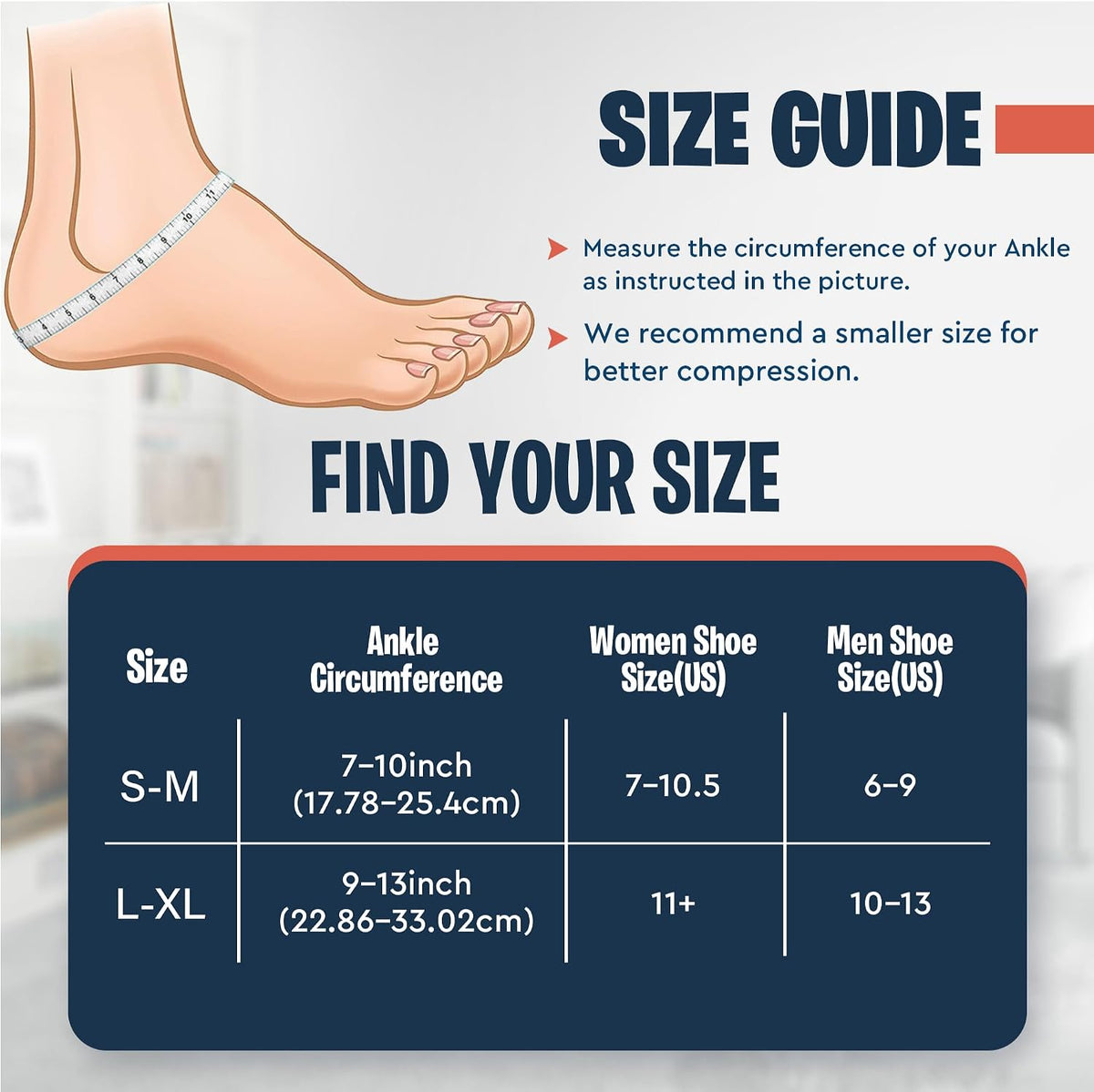 Ankle Ice Pack Wrap, Reusable Gel Cold Compression for Plantar Fasciitis