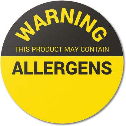 Sesame Seeds Allergy Warning Stickers, 1.5 Inch Round, 300 Labels