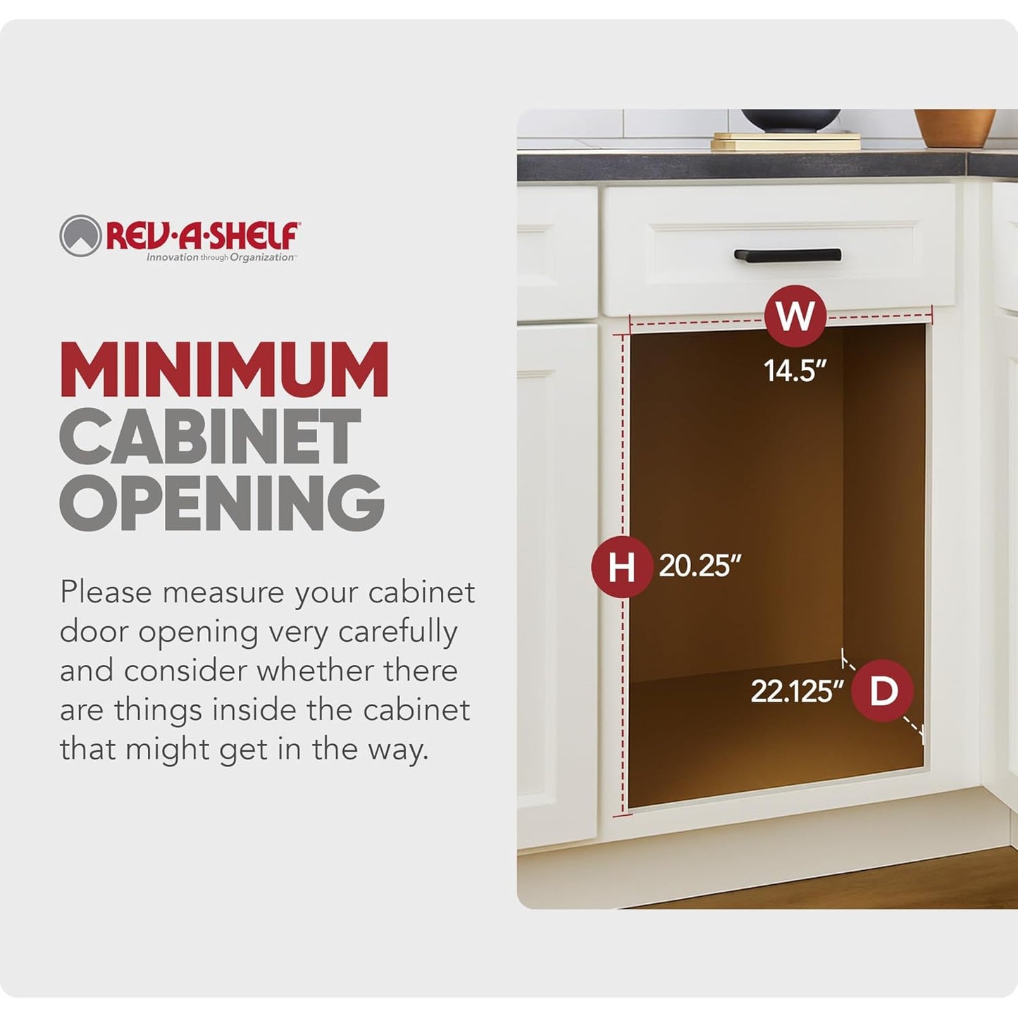 Rev-A-Shelf Double Pullout Trash Can w/Soft-Close Slides, 14.5" Min Opening | Large Capacity Garbage/ Recycling Waste Bins for Under Kitchen Cabinets, Heavy Gauge Wire Construction, 53WC-1835SCDM-211