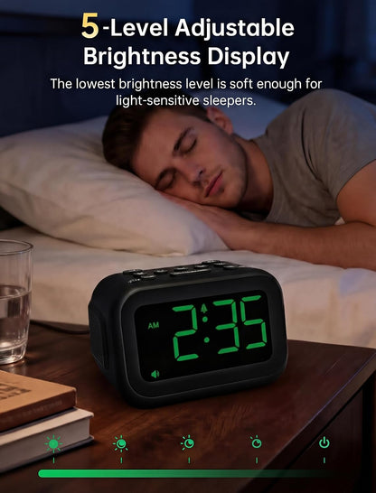 AuroraCalm Extra Loud Alarm Clock: 115dB On-Time Wake-Up