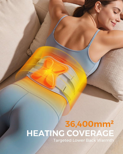 Lower Back Massager for Pain Relief, Portable Heating Pad for Back