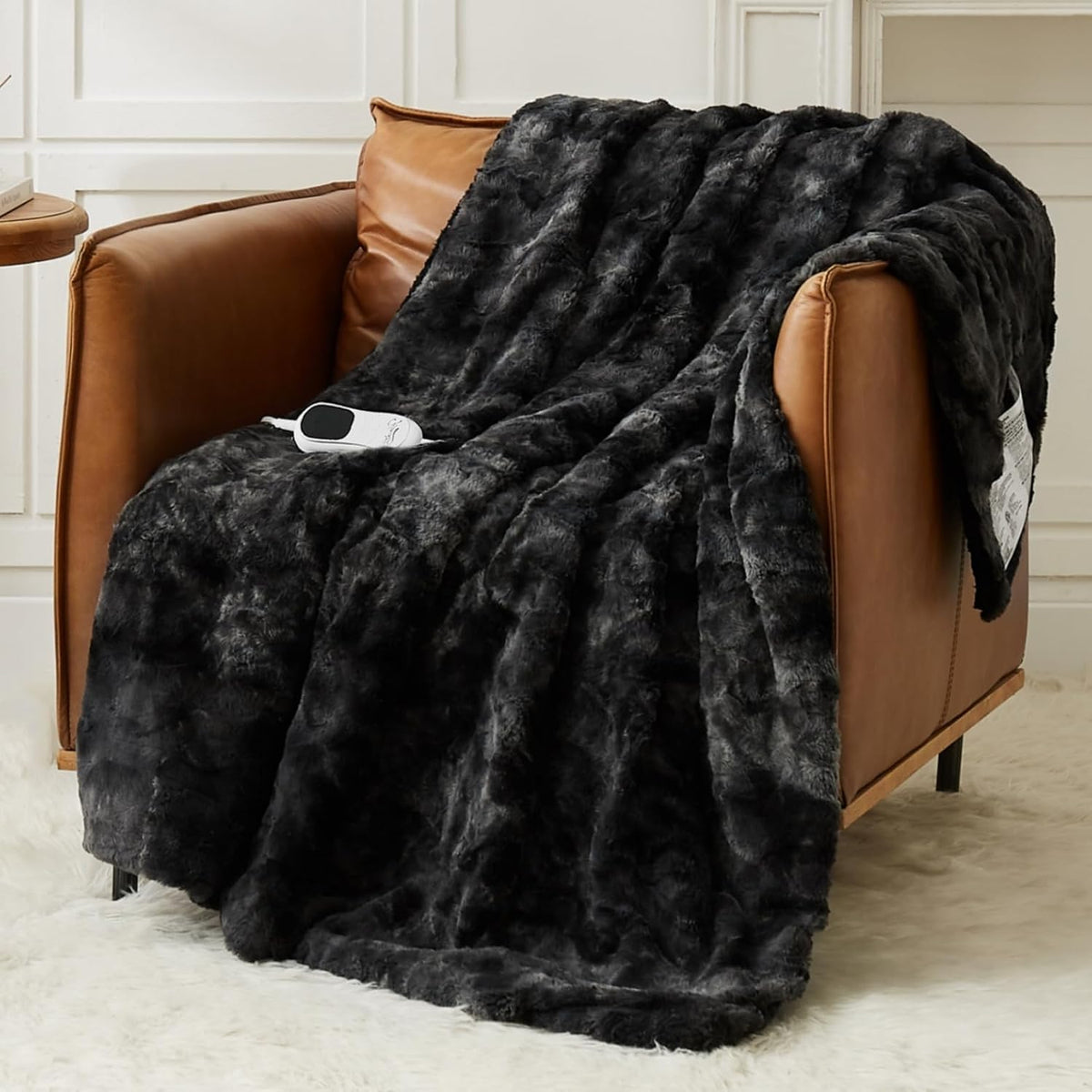 Homemate Heated Blanket Electric Heating Throw 50x60 Plush Faux Fur Sherpa