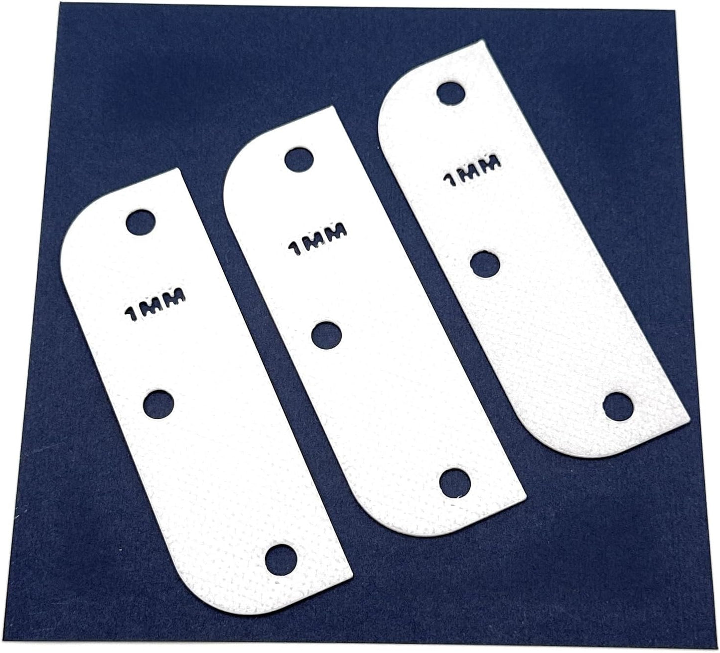 Door Hinge Shims (Set of 3) Hinge Spacer for Interior and Exterior Door Alignment - for 3.5", 4" and 4.5" Standard Hinges (3mm Thick, White, 3.5-inch)