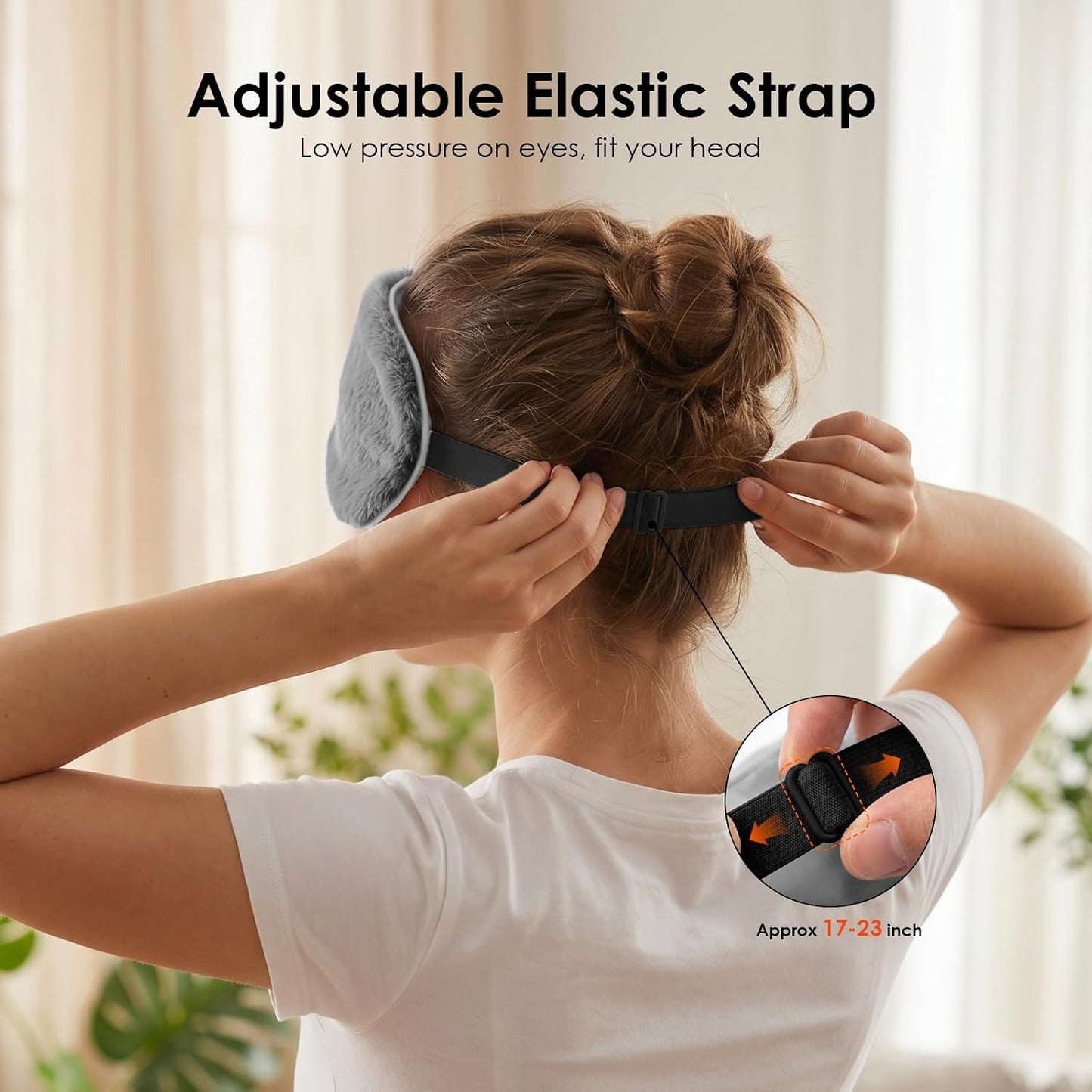 Heated Eye Mask for Dry Eyes, Steam Warm Compress for Stye Eye Treatment, Relieve, Hot Compress, Moist Heat Mask for Blepharitis (Gray)