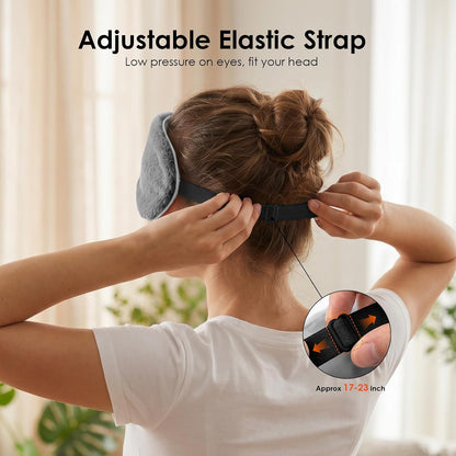 Heated Eye Mask for Dry Eyes, Steam Warm Compress for Stye Eye Treatment, Relieve, Hot Compress, Moist Heat Mask for Blepharitis (Gray)