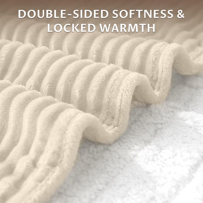 Heated Throw Blanket, 5 Heat Levels, 3 Hours Auto-Off, White | ETL & FCC certified, 50" × 60", OEKO-TEX fabric, machine washable, 100W low energy