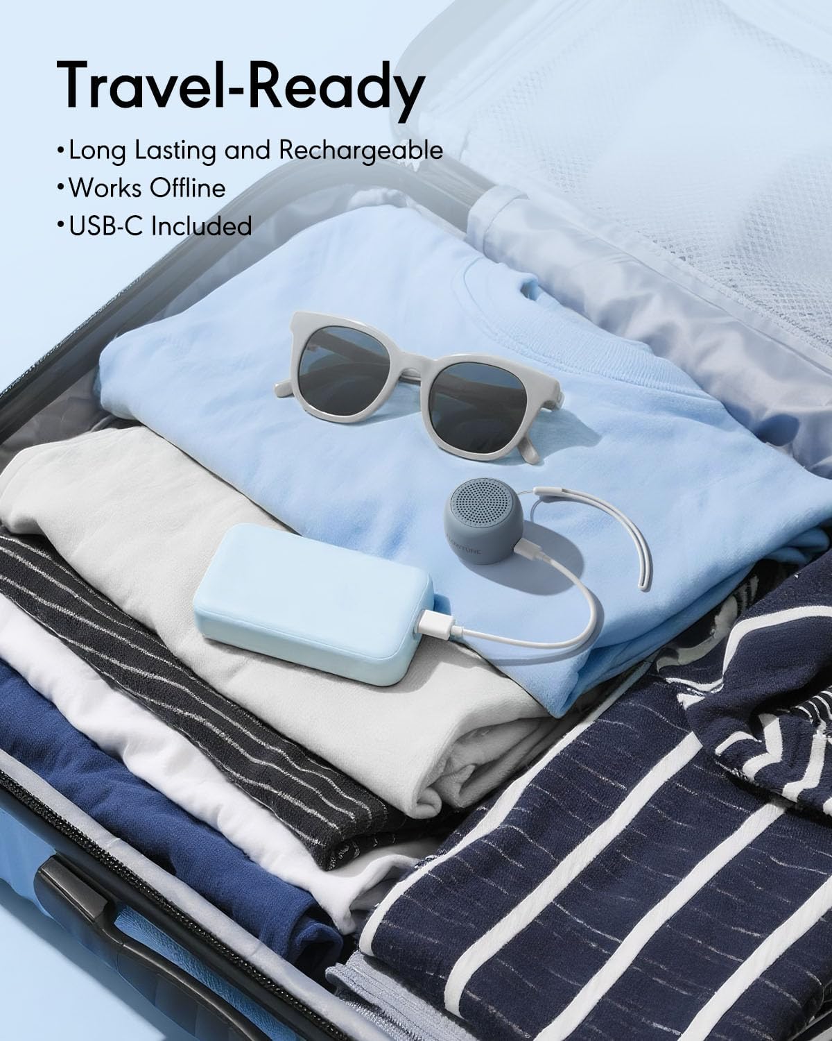 FLOWTUNE Sound Machine White Noise Machine for Baby Adults, 18 Non-looping Sounds, Timer, Memory Function, Portable Sleep Sound Therapy Gift (Mint Green)