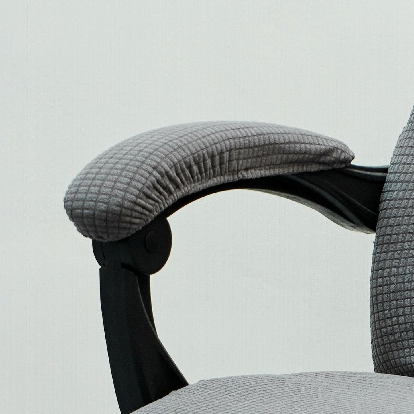 Melaluxe Office Chair Armrest Covers, Stretchable Removable Washable Chair Arm Covers, Elastic Desk Computer Gaming Chair Arm Rest Protector Slipcovers (Black)