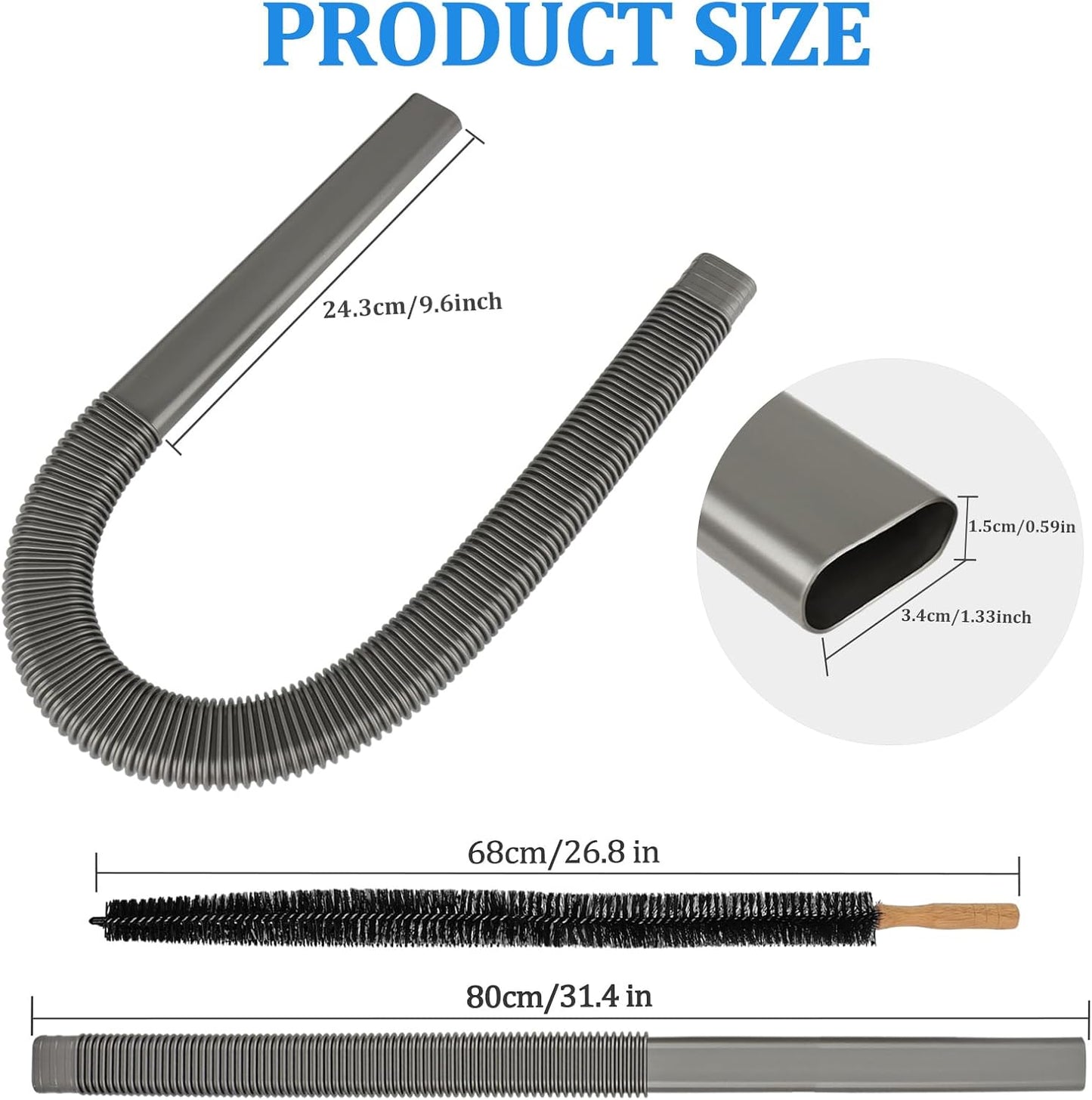 Dryer Vent Lint Vacuum Atttachments and Crevice Tool for Dyson | Gen 5 V15 V15s V12 V11 V10 V9 V8 V7 Detect Outsize Slim Absolute Cyclone Vacuum Dryer Lint Flexible Remove Tool Cleaner Kit