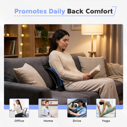 YOLLO Back Stretcher for Lower Back Pain Relief, 4-Level Adjustable Lumbar Support Board, Back Cracker Device with Acupressure Points, Spine Decompression & Posture Correction for Home, Office & Gym