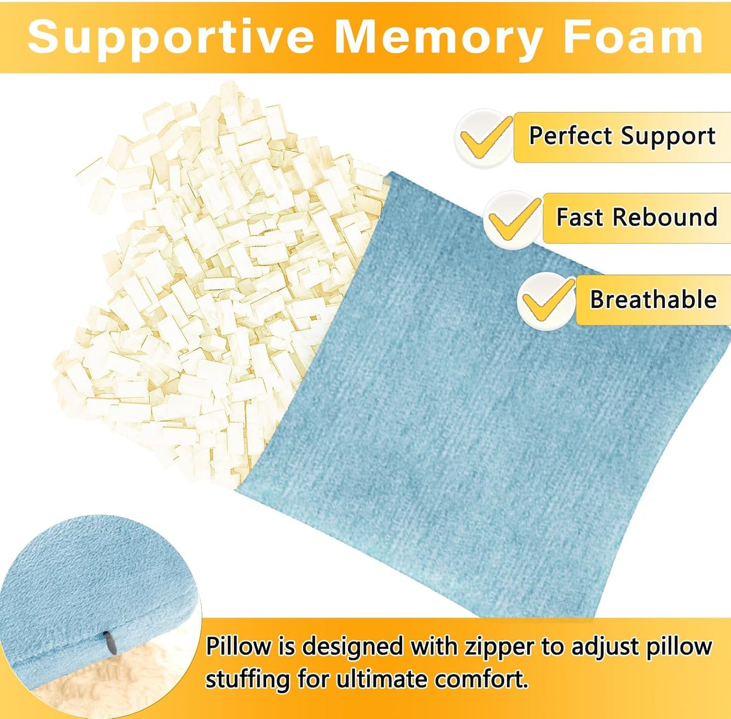 1 MIDDLE ONE 2 Pack Small Pillow, Memory Foam Mini Pillow 11 X 7 Inches for Travel, Sleeping, Nap and Neck, Knee, Lumbar Support, Tiny Cushion for Pet, Dogs (Grey)