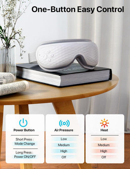 ALLJOY Eye Massager with Heat and Cooling, FSA Eligible HSA | Eye Massager with Removable Gel Mask, Birthday Gifts for Women Men Her Him Eye Care Devices for Migraine, Reduce Dry Eyes