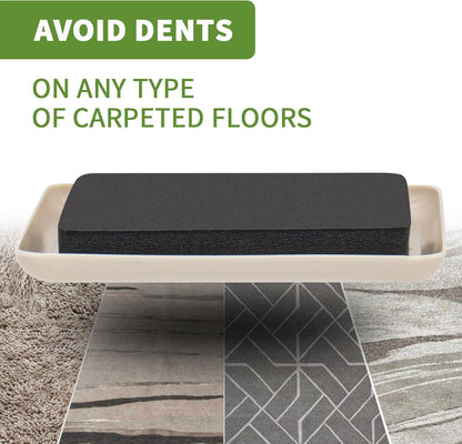 Furniture Sliders for Carpet 8 PCS - 3 1/2" Brown | Furniture Moving Sliders, Carpet Sliders for Furniture, Square Furniture Movers Sliders - Move Your Furniture Easily & Safely