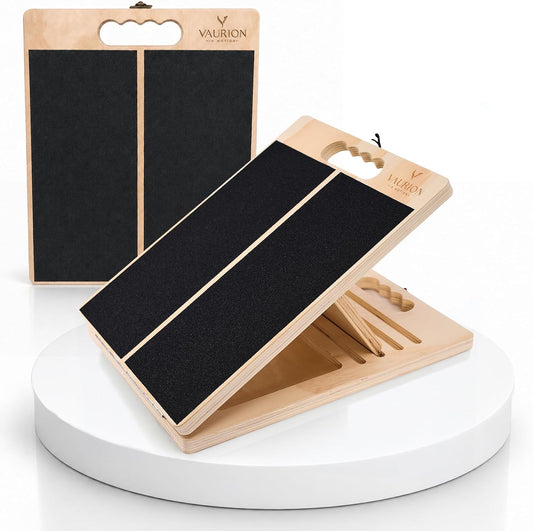 Portable Wood Slant Board, Adjustable Squat Wedge, Calf Stretch
