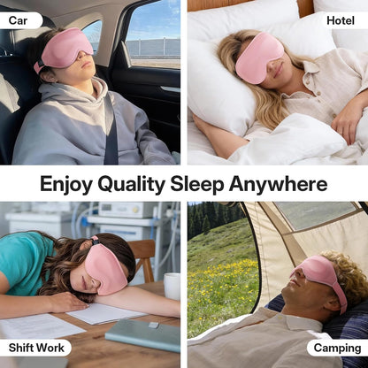 LitBear Sleep Mask for Lash Extension, Blackout Sleeping Mask for Women Men