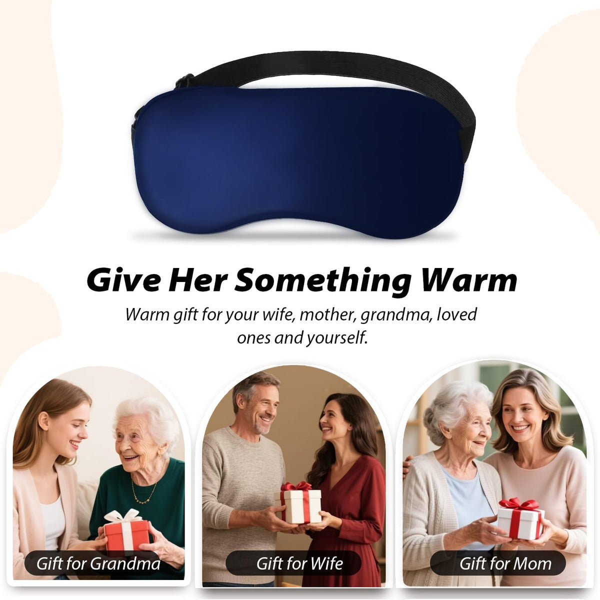 Natural Microwave Heated Eye Mask for Stye Eye Treatment -Moist Heat Warm Compress for Eyes -Premium Silk Eye Mask for Dry Eyes, Sinus, MGD-10 min Heat Therapy -Washable Cover & Adjustable Strap