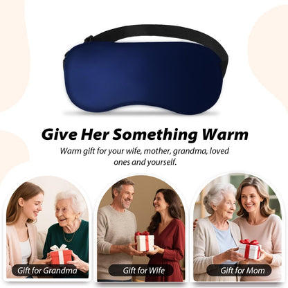 Natural Microwave Heated Eye Mask for Stye Eye Treatment -Moist Heat Warm Compress for Eyes -Premium Silk Eye Mask for Dry Eyes, Sinus, MGD-10 min Heat Therapy -Washable Cover & Adjustable Strap