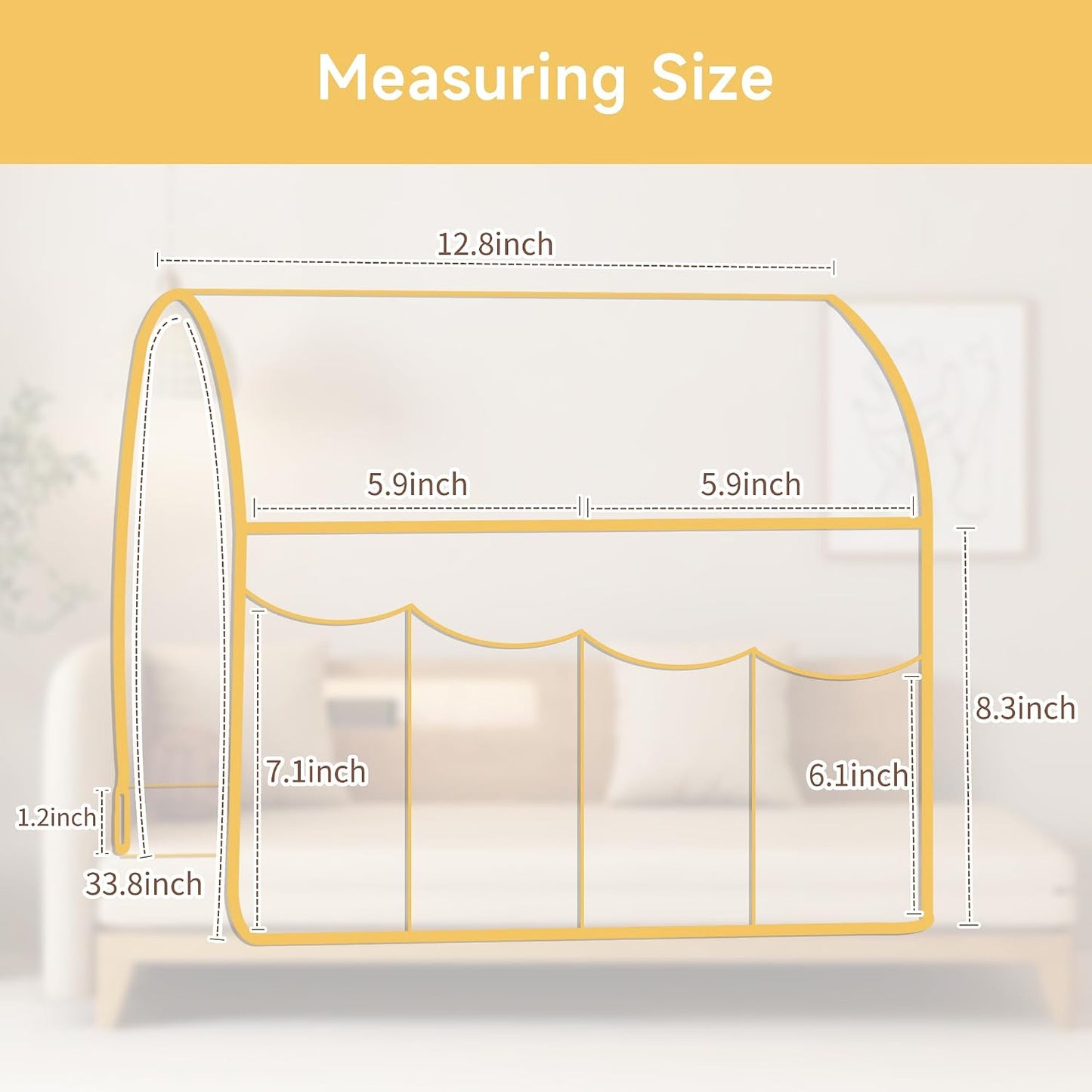 MEHIDFY Sofa Armrest Caddy, Waterproof Bedside Storage Organizer, Non Slip Armchair Pockets, Remote Control Holder for Couch, Handy Pouches with 6 Pockets for TV Remote, Phone, Magazine(Brown)