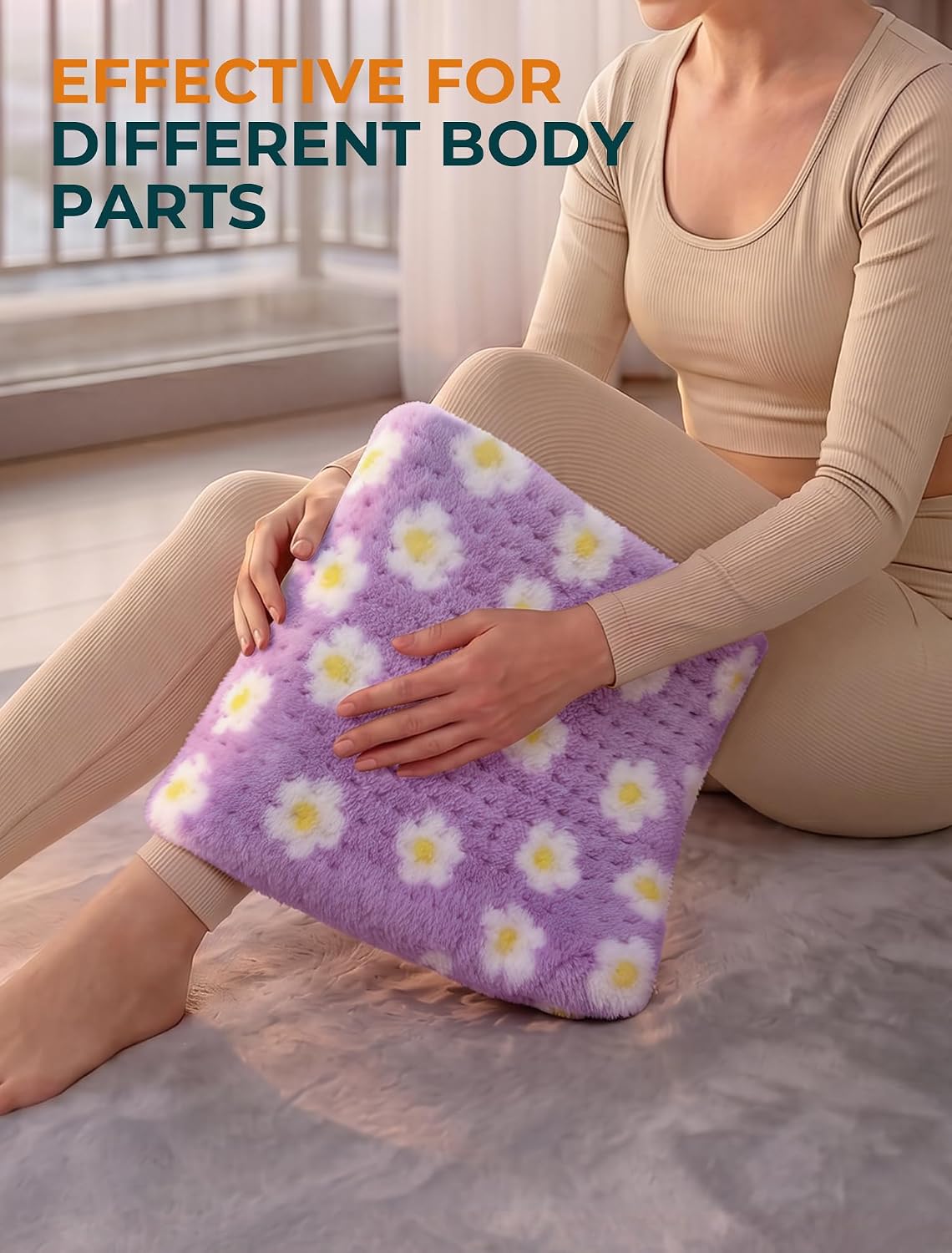 Heating Pad, ALLJOY Cute Heating Pad for Period Cramps & Back Pain, 24"X12"