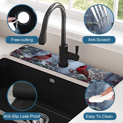 Faucet Mat for Kitchen Sink Absorbent Splash Guard Bathroom 23.5"X5.5"