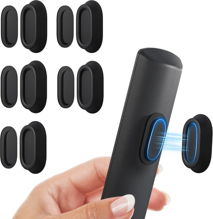 Magnetic Remote Control Holder Wall Mount for TV/Fan, 5Pack-Black | No Drill Self-Adhesive TV Remote Holder for Bed, Silicone Remote Caddy, Bedside Organizer, RV Accessories