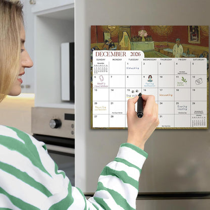 2026-2027 Magnetic Calendar for Refrigerator, Apr 2026-Dec 2027 | 21-Month Fridge Calendar 2026-2027 for Home Planning, Scheduling and Easy Organization, Greenery