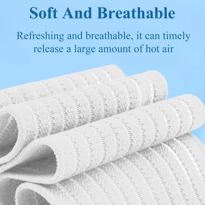 4 Pack Ice Pack Holder Straps for Cold Therapy, 35.5" x 3" Stretch Elastic Wrap with Hook and Loop, Reusable Extender Belt for Knee Shoulder Back (Straps Only, No Ice Packs)(White)