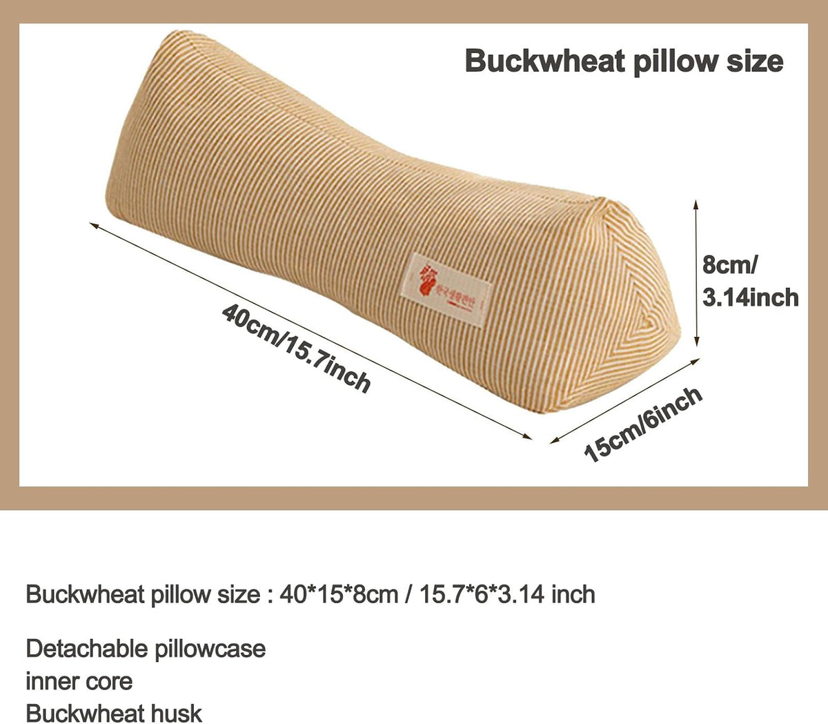 Neck & Cervical Pillows Buckwheat Pillow ，Neck Support Pillow Cervical Neck Roll Bolster Pillow，Neck Pain Relief for Back and Side Sleepers Round Pillows (Pink)