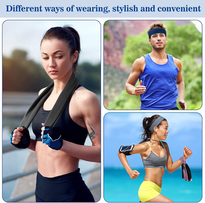 BBTO Cooling Towel Microfiber Ice Cool Cold Sport Face and Neck Soft Breathable Chilly Sweat Towel for Yoga Gym Workout Hot Weather Camping Running, 32 x 12 Inches