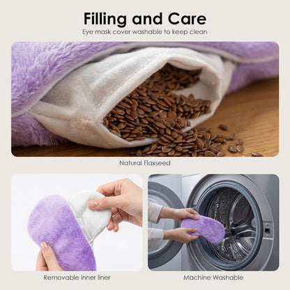 MORLIDEN Heated Eye Mask for Dry Eyes & Stye - Microwavable Warm Compress