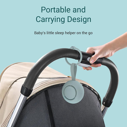 Jaroco Portable Baby Sound Machine [White Noise for Babies Kids Adults][Sleep Soother][12 Soothing Sounds] 15 Hours Battery Life, Registry Gift,Shower,Clips on Baby Stroller Rose