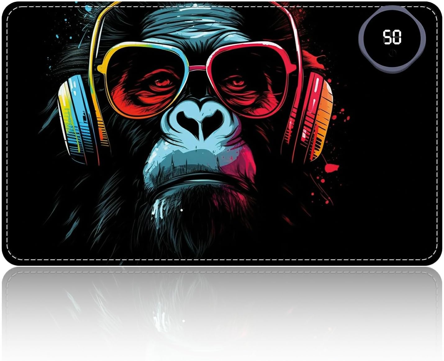 Heated Desk Pad Heated Large Mouse Pad, Electric Quickly Warm Desk Mat with 3 Levels Heating 3 Hours Auto Shut-Off, 31.5" x 13" Warm Gaming Mousepad Hand Foot Warmer, Baby Elephant
