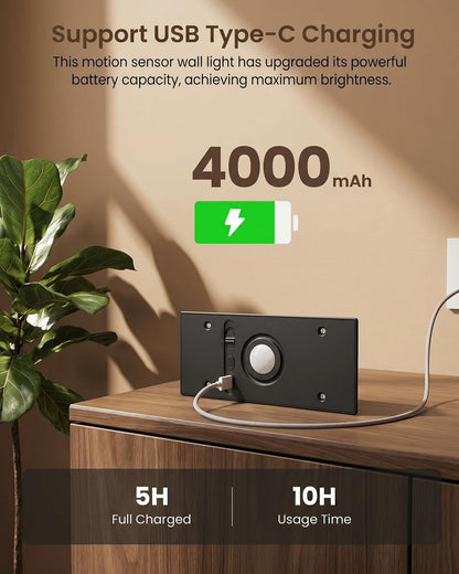 HOEOSE 2 Pack Motion Sensor Wall Light Rechargeable Wall Sconce with Remote | Battery Operated Wall Sconces, 3 Color Temps, Dimmable, Magnetic Wireless Wall Lamp for Hallway, Stair, Entryway, Renters