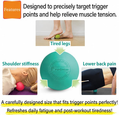 Massage Lacrosse Balls for Myofascial Release, Trigger Point Therapy,Manual Massage Balls, Muscle Knots, and Yoga Deep Tissue Massage. Set of 2 Firm Balls (Ivory and Off-White)