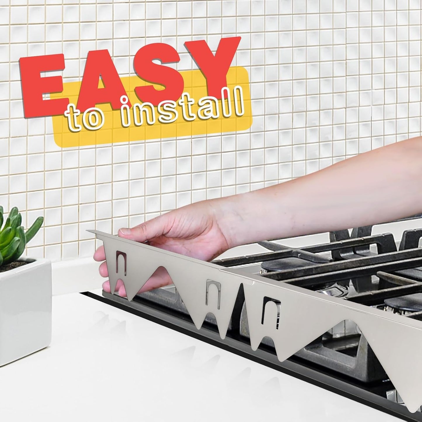 Stove Gap Covers Stainless Steel, 2 Pack Stove Gap Filler Easy Retractable Length 13.8" to 27.5", Width 0.79" Stove Gap Guards Range Trim Kit, Heat Resistant Guard Between Stove Top & Counter