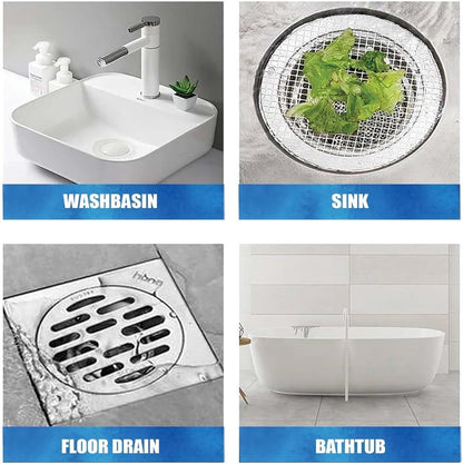 35 Pack Hair Catcher Shower Drain Disposable Mesh Stickers (Round)