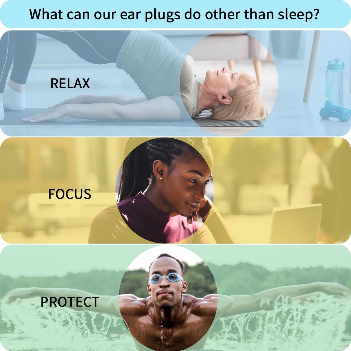 8 Pairs Silicone Earplugs,Noise Reducing Ear Plugs for Sleeping,Swimming,Snoring,Concerts and Loud Events