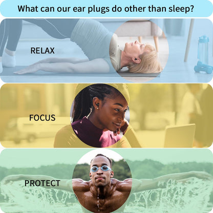 8 Pairs Silicone Earplugs,Noise Reducing Ear Plugs for Sleeping,Swimming,Snoring,Concerts and Loud Events