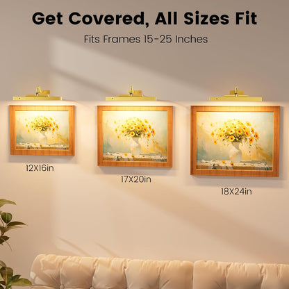 Picture Light for Wall, 12" Rechargeable Wireless Battery Operated Painting Lighting, Dimmable LED with Remote 3CCT for Wall Art Gallery Display (Black)