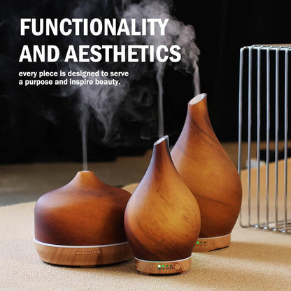 Porseme Oil Diffuser 3D Glass Aromatherapy Ultrasonic Humidifier, Air Refresh Auto Shut-Off, Timer Setting, BPA Free for Home Hotel Yoga Leisure SPA Gift 150ml Last 6H - Colors A