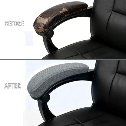 Melaluxe Office Chair Armrest Covers, Stretchable Removable Washable Chair Arm Covers, Elastic Desk Computer Gaming Chair Arm Rest Protector Slipcovers (Black)
