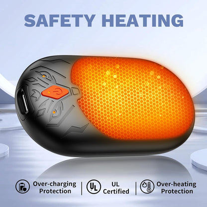 Hand Warmers Rechargeable 2 Pack, Electric Hand Warmer Up to 24Hrs, Wolf-Shape, Portable Reusable HandWarmer, Winter Gifts for Camping, Hunting, Fishing, Christmas