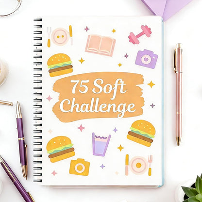 75-Day Soft Challenge Journal Daily Wellness Planner with Rainbow Pages Wellness & Habit Trackers Fitness Self-Care and Goal Tracker