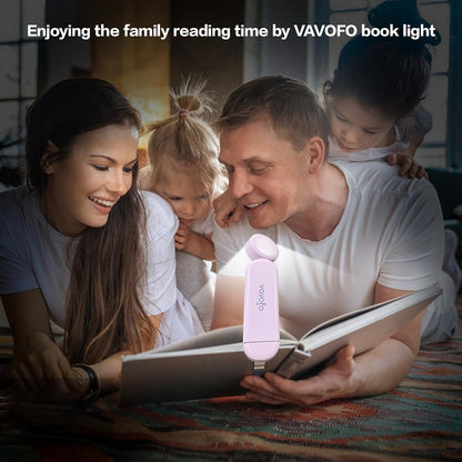VAVOFO USB Rechargeable Bookmark Reading Light, Blue Light Blocking Amber LEDs for Bedtime Reading - Clip On, 9 Lighting Modes