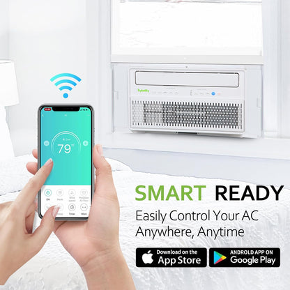 Hykolity WiFi Enabled Portable Air Conditioners 10,000 BTU, Cools Rooms Up To 450 Sq.Ft, 45dB Dual Motor 5 in 1 Quiet Smart AC Unit with Cool, Fan, Dehumidifier, 24H Timer & Sleep Mode