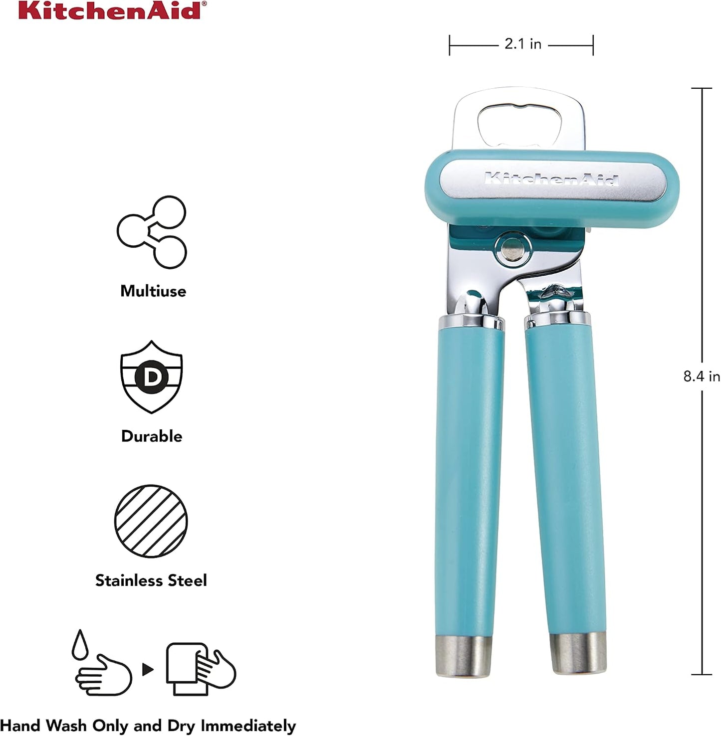KitchenAid Gourmet Multifunction Can Opener/Bottle Opener, 8.36-Inch, Pistachio