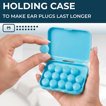 Peace&Quiet PQ Silicone Ear Plugs for Sleeping - 15 Wax Earplugs for Sleep and Swimming Ear Plugs, Soft Ear Covers for Sleeping and Water, Noise Cancelling