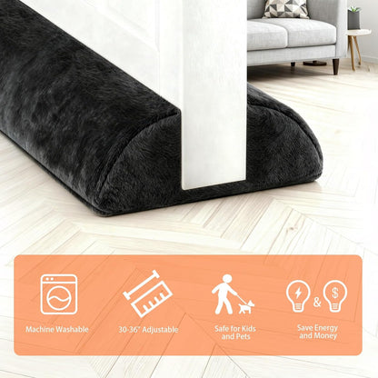 GDHOMM Door Draft Stopper for Bottom of Door, Adjustable Door Sweep Door Draft Blocker Door Gap Filler, Energy Saving, Keeps Sound Draft Light Out - Fits 30” to 36” Door