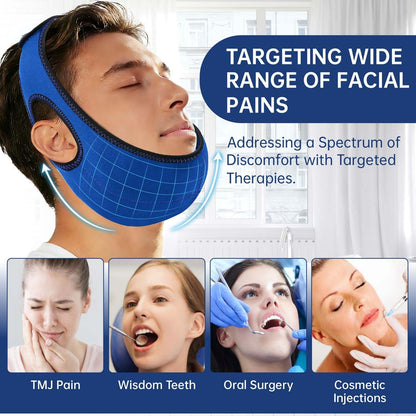 Wisdom Teeth Ice Pack Head Wrap Jaw Face Ice Pack with 4 Gel Packs